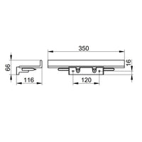 Keuco Collection Reva White Shower Shelf with Integrated Glass Wiper - Clearance