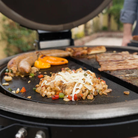 Kamado Joe Half Moon Cast Iron Reversible Griddle - Big Joe