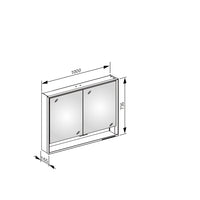 Keuco Royal Lumos Light Mirror Cabinet with Adjustable Lighting & Mirror Heating - 1000 x 735 x 165 mm