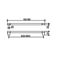 Keuco Plan Black Edition Towel Rail