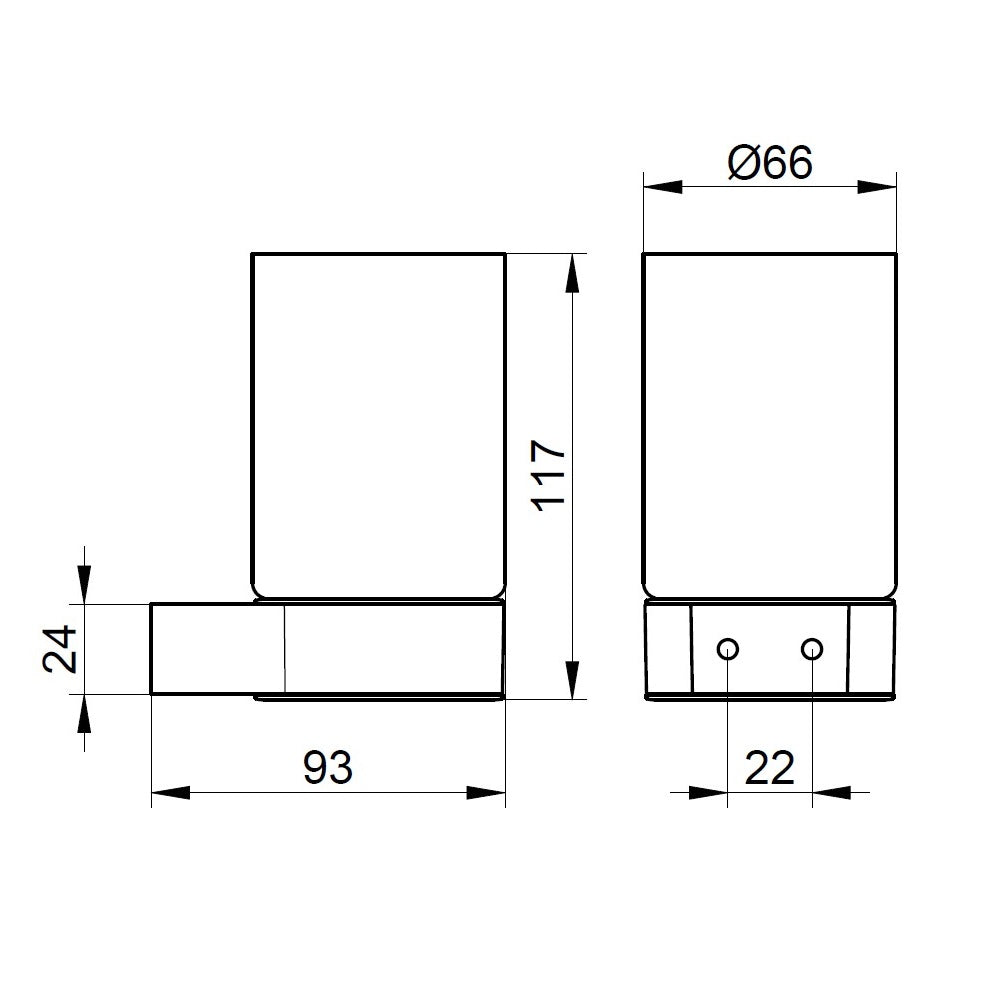 Keuco Plan Tumbler Holder and Glass