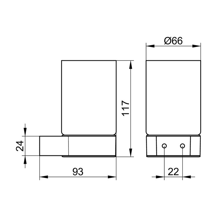 Keuco Plan Black Edition Tumbler Holder