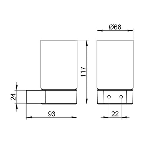 Keuco Plan Black Edition Tumbler Holder