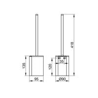 Keuco Plan Black Edition Toilet Brush Set - Wall Hung