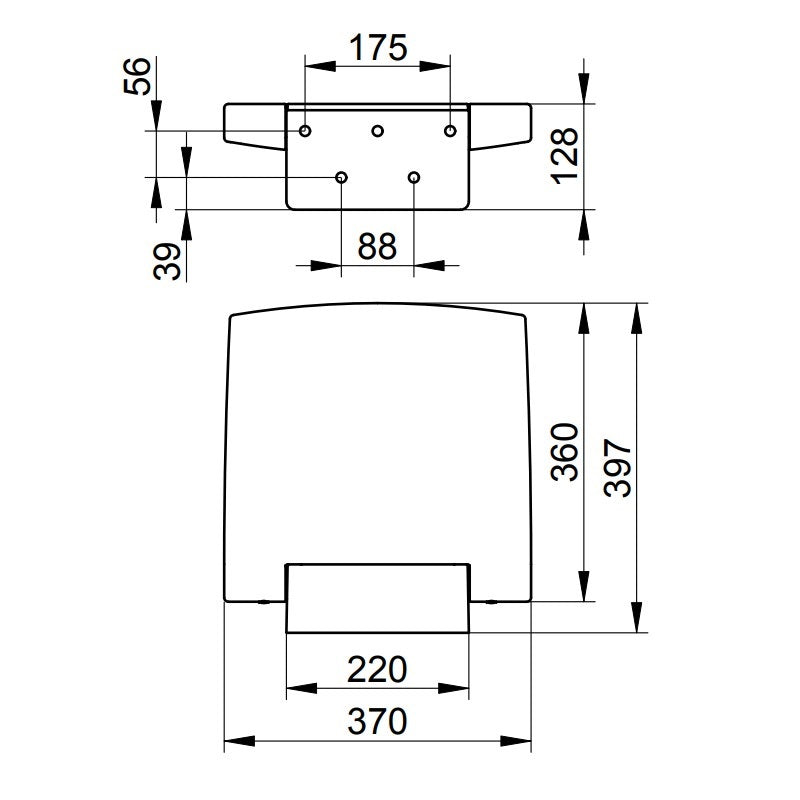 Keuco Plan Tip Up Shower Seat 370mm