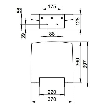 Keuco Plan Tip Up Shower Seat 370mm