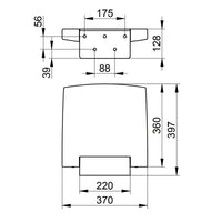 Keuco Plan Tip Up Shower Seat 370mm