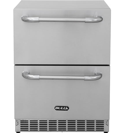 Bull BBQ Component Double Drawer Premium Outdoor Rated S/Steel Fridge 150Lts