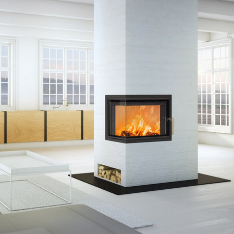 Scan 5003 Inset Wood Burning Stove - Includes Heat Shield & Convection Covers + Choice of Frame