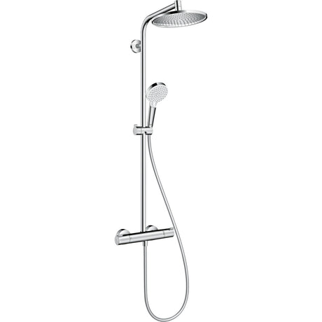 Hansgrohe Crometta S Showerpipe 240 1jet with Thermostatic Shower Mixer - Round