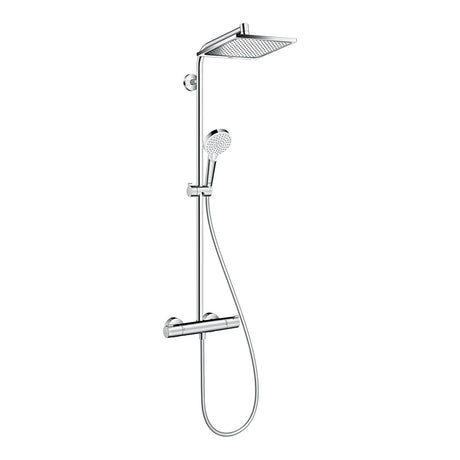 Hansgrohe Crometta E Showerpipe 240 1jet EcoSmart with thermostatic shower mixer