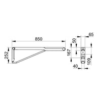 Keuco Axess 850mm Drop Down Supporting Rail - Available in Various Colours