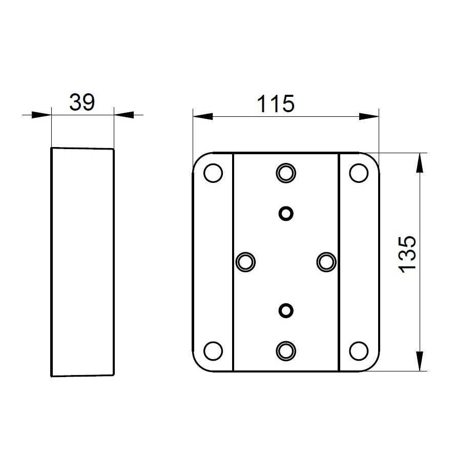 Keuco Axess Adapter Plate - Available in Various Colours