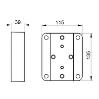 Keuco Axess Adapter Plate - Available in Various Colours