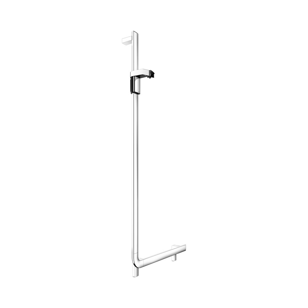 Keuco Axess Angled Grab Bar with Sliding Bracket for Hand Shower Execution Left - Available in Various Colours