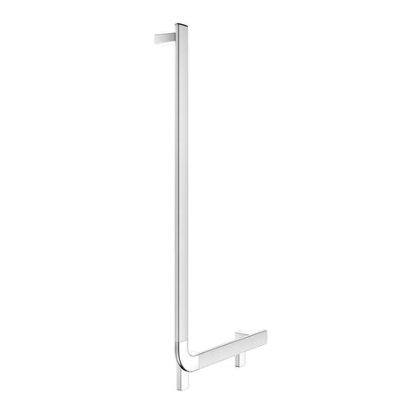 Keuco Axess Grab Bar Angled Left Execution in Aluminium Silver-Anodised / Chrome-Plated Finish - Available in Various Sizes