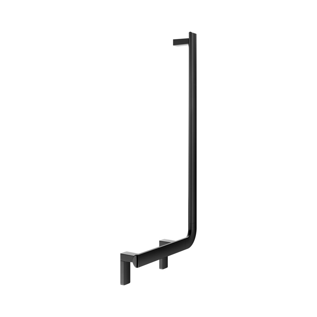 Keuco Axess Grab Bar Angled Right Execution in Matt Black Finish - Available in Various Sizes