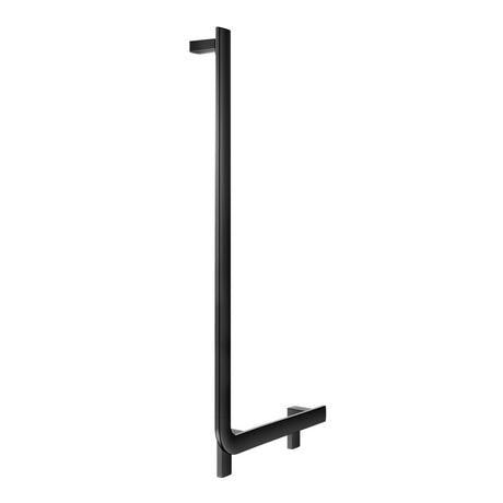 Keuco Axess Grab Bar Angled Left Execution in Matt Black Finish - Available in Various Sizes