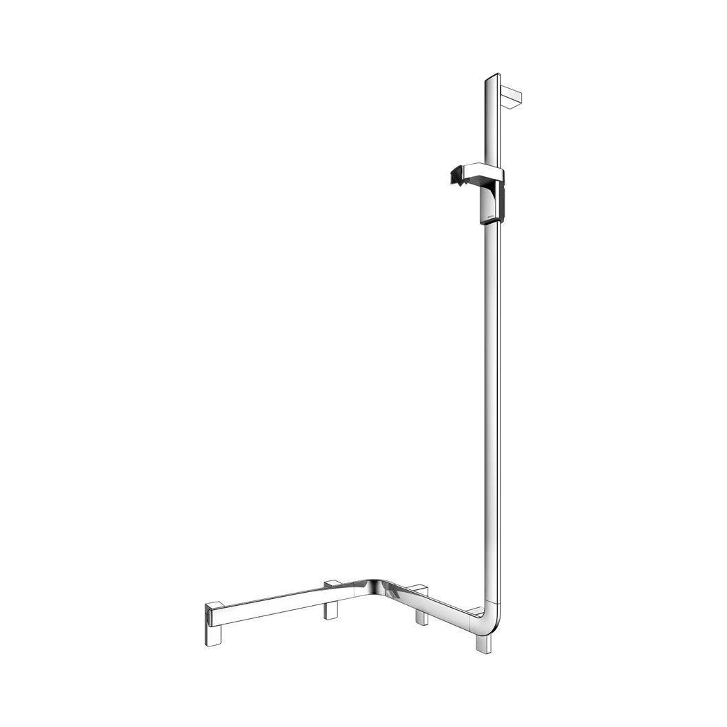Keuco Axess Hand Shower Rail and Corner Grab Bar Execution Right Chrome Plated - Available in Various Sizes