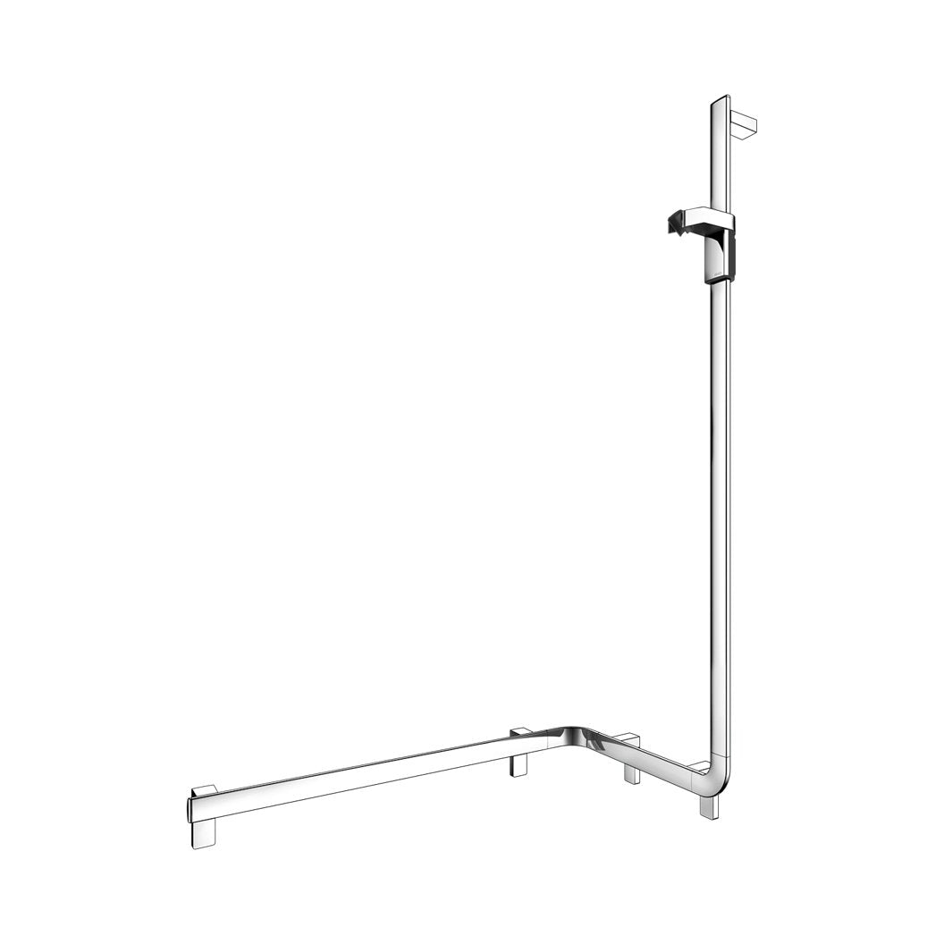 Keuco Axess Hand Shower Rail and Corner Grab Bar Execution Right Chrome Plated - Available in Various Sizes