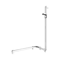 Keuco Axess Hand Shower Rail and Corner Grab Bar Execution Right Chrome Plated - Available in Various Sizes