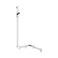 Keuco Axess Hand Shower Rail and Corner Grab Bar Execution Left Aluminium Silver-Anodised / Chrome Plated - Available in Various Sizes