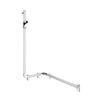 Keuco Axess Hand Shower Rail and Corner Grab Bar Execution Left Aluminium Silver-Anodised / Chrome Plated - Available in Various Sizes
