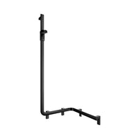 Keuco Axess Hand Shower Rail and Corner Grab Bar Execution Left Matt Black - Available in Various Sizes