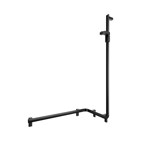 Keuco Axess Hand Shower Rail and Corner Grab Bar Execution Right Matt Black - Available in Various Sizes