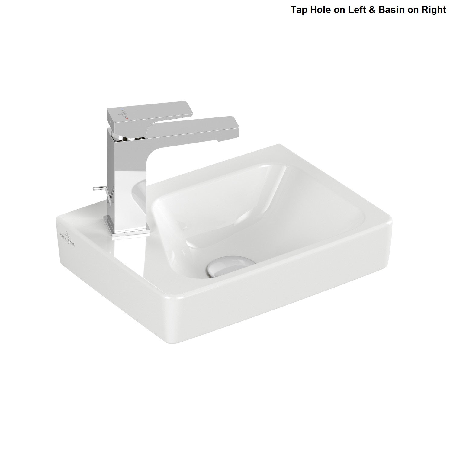 Villeroy & Boch Architectura Handwash Basin - 360 x 260 x 135mm - Left/Right Tap Hole Options