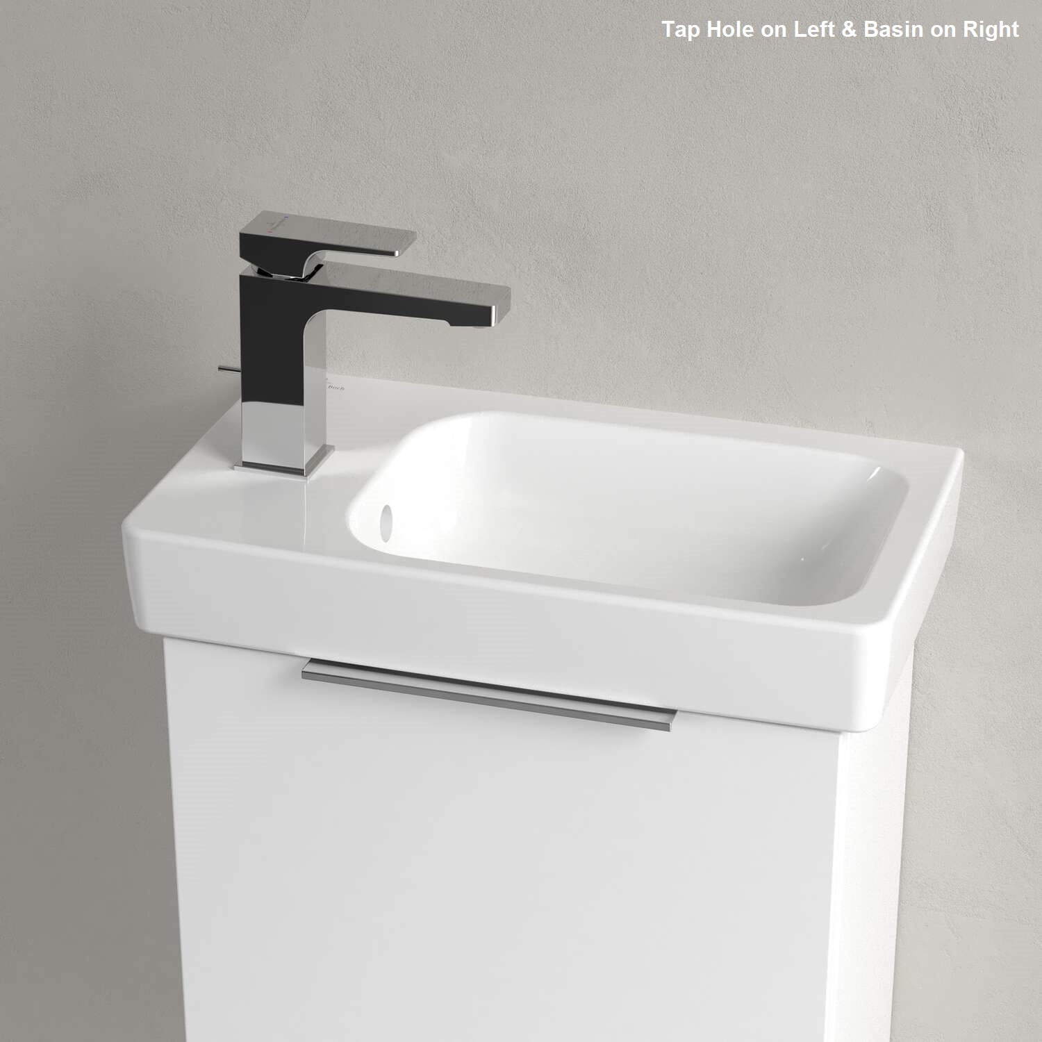 Villeroy & Boch Architectura Handwash Basin - 480 x 275 x 135mm - Left/Right Tap Hole Options