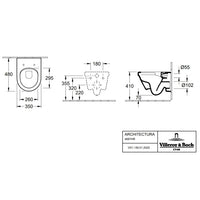 Villeroy & Boch Architectura Combi-Pack Toilet Wall-Mounted - White Alpin