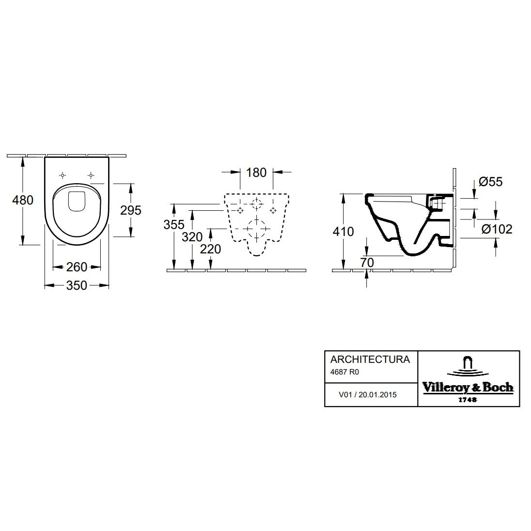 Villeroy & Boch Architectura Washdown Toilet Compact with DirectFlush - White Alpin