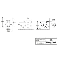 Villeroy & Boch Architectura Washdown Toilet Compact with DirectFlush - White Alpin
