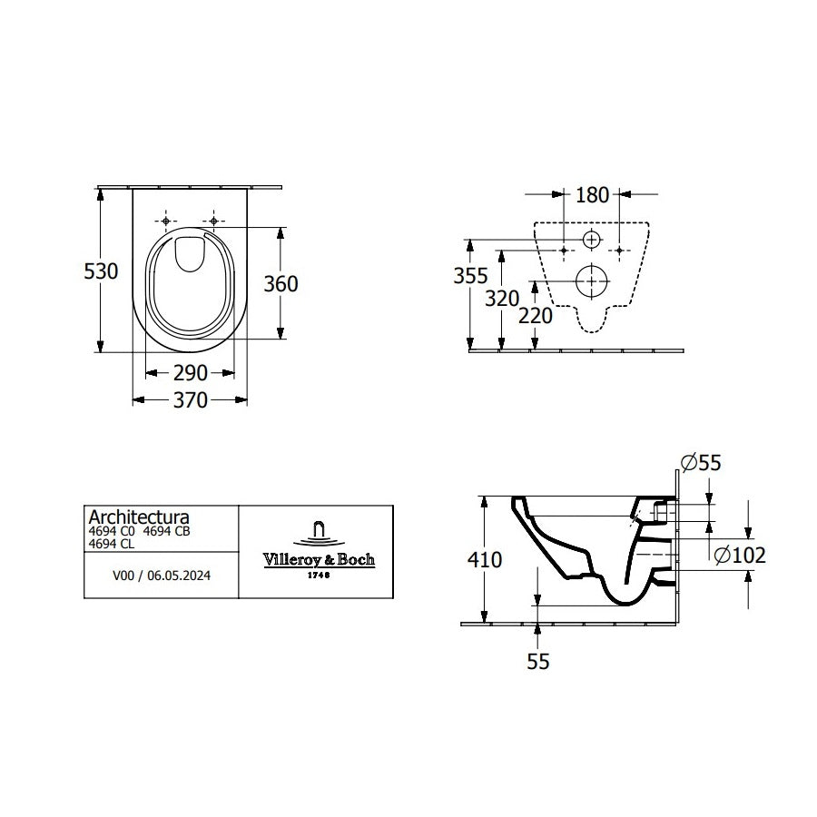 Villeroy & Boch Architectura Washdown Toilet