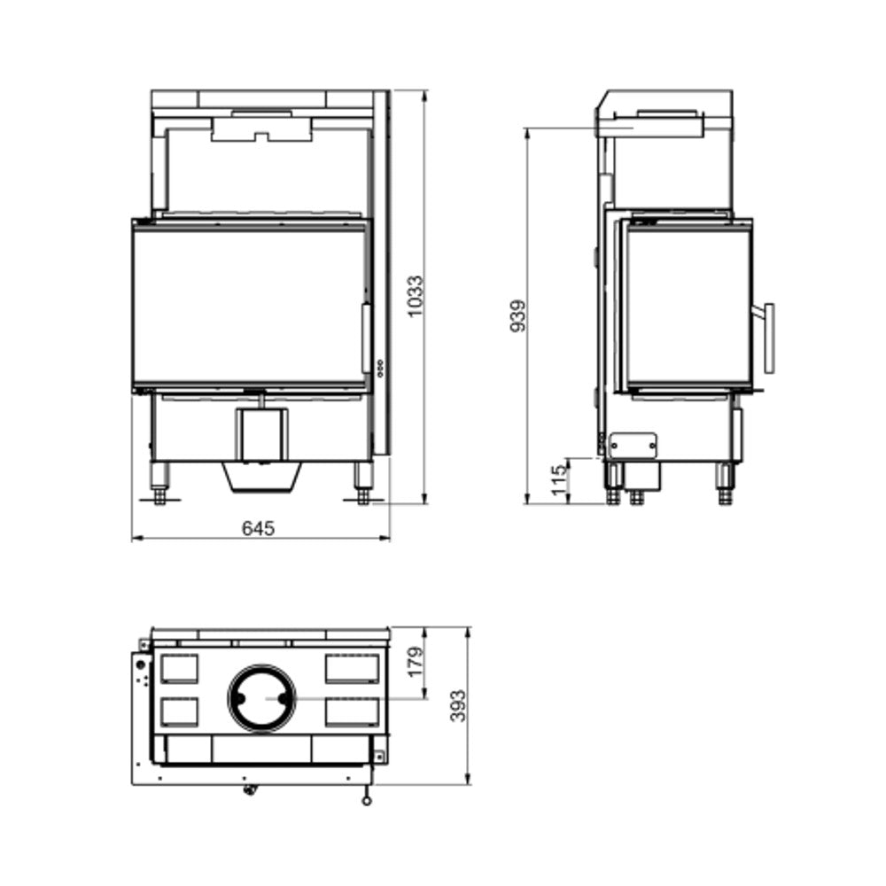 Scan 5003 Inset Wood Burning Stove - Includes Heat Shield & Convection Covers + Choice of Frame
