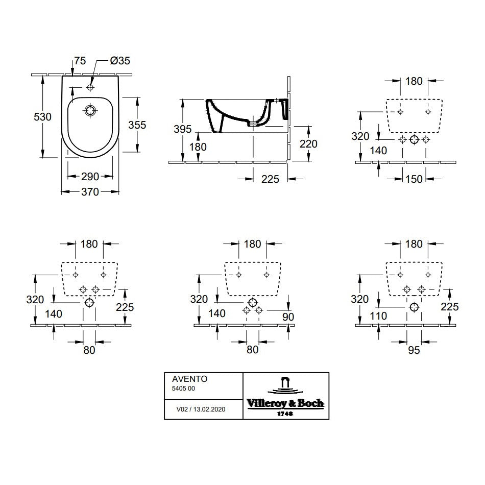 Villeroy & Boch Avento Bidet - Wall-Mounted