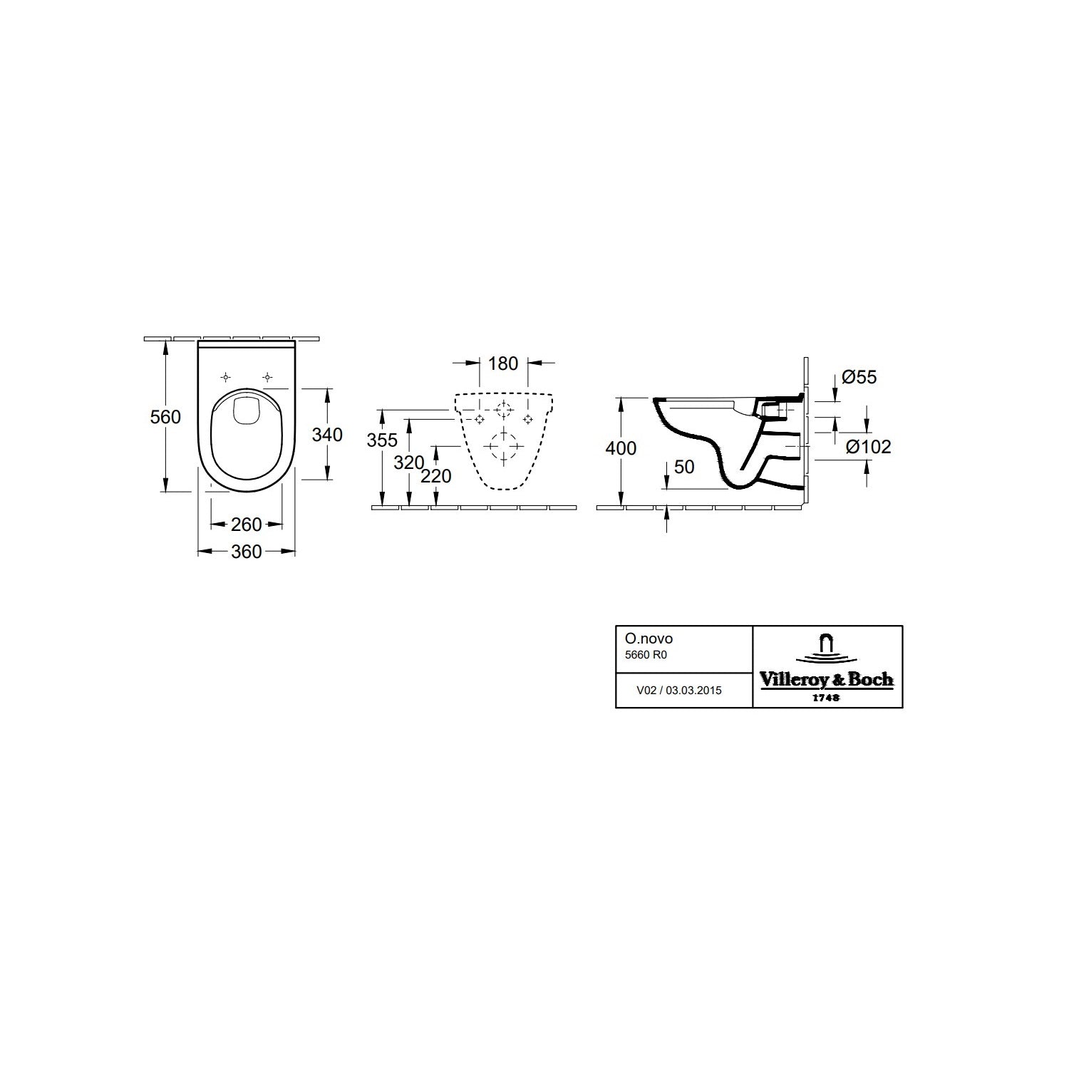 Villeroy & Boch O.novo Washdown Toilet