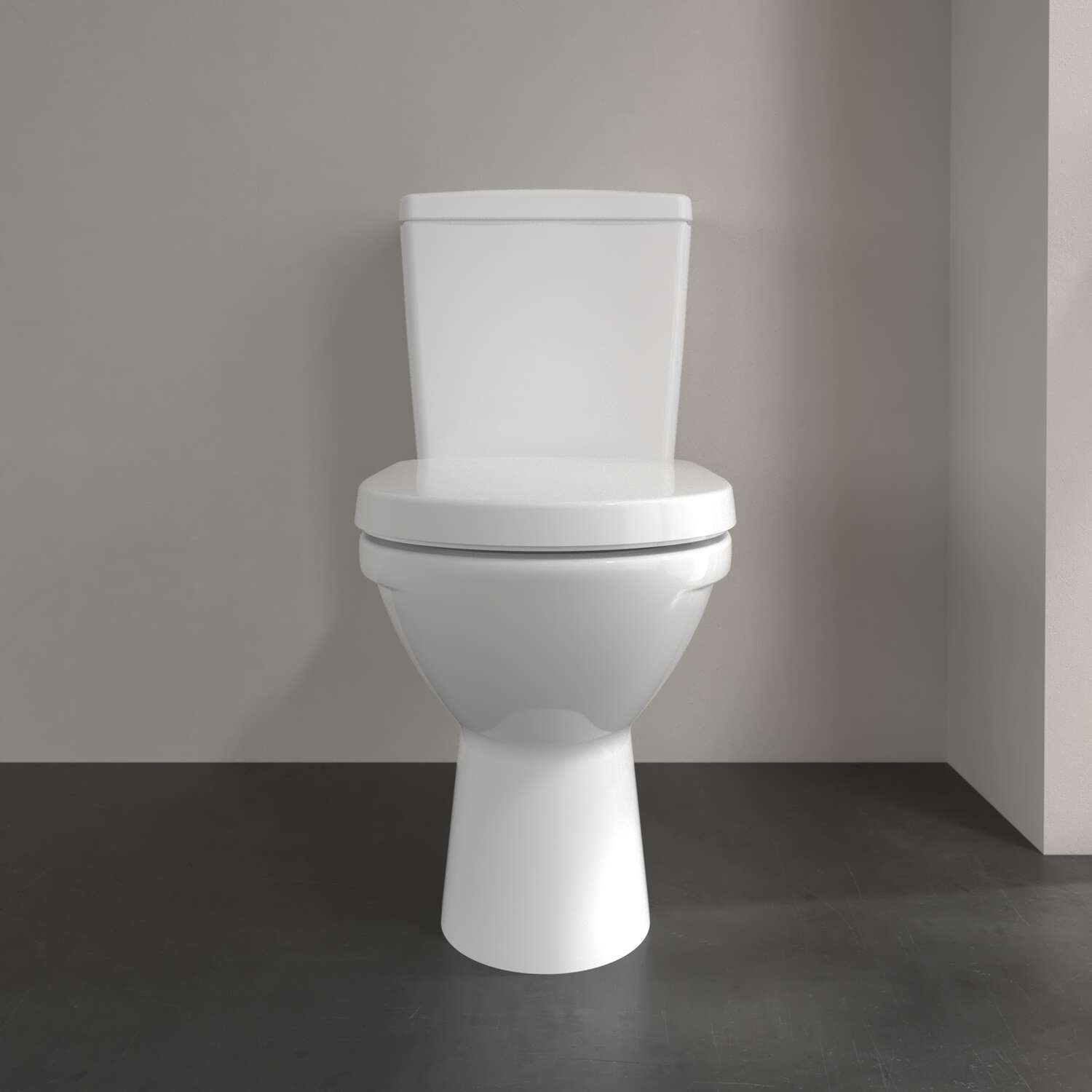 Villeroy & Boch O.novo Washdown Toilet For Close-Coupled WC-Suite - White Alpin