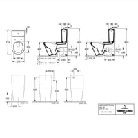 Villeroy & Boch Architectura Close Coupled Washdown Toilet - White Alpin