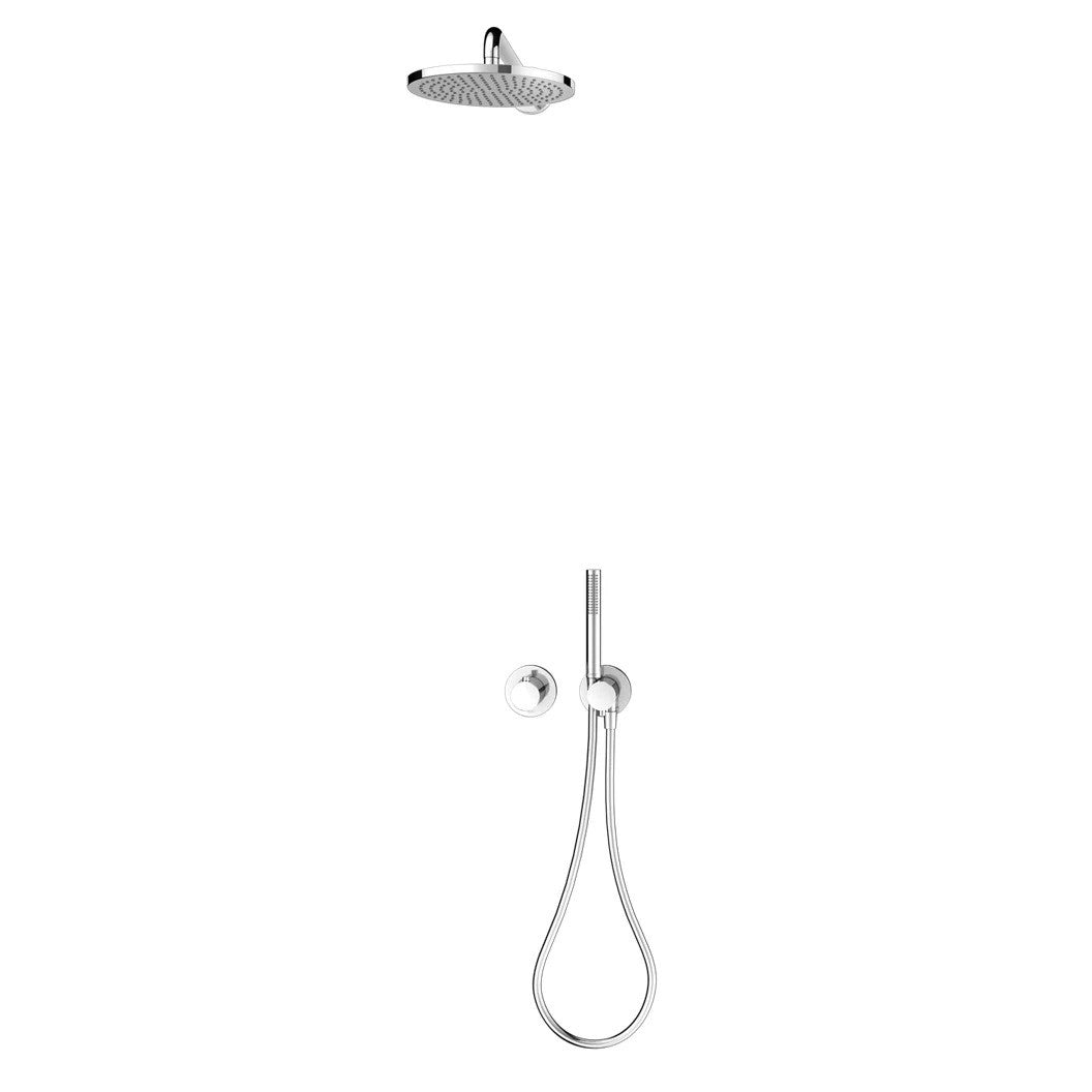 Keuco IXMO Shower Set 7 with Round Thermostatic Mixer in Chrome Plated
