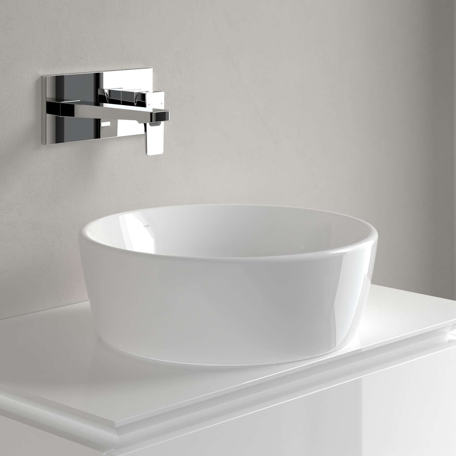 Villeroy & Boch Architectura Surface-Mounted Round Washbasin with Overflow - 450x450x155mm
