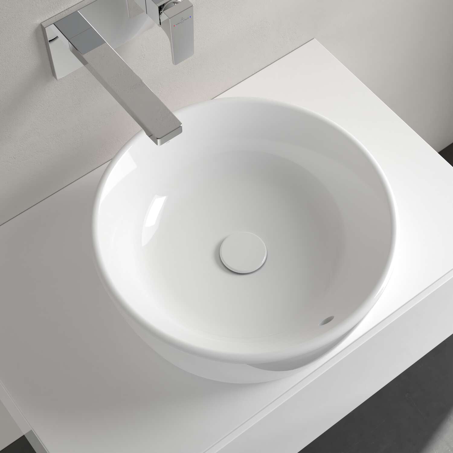 Villeroy & Boch Architectura Surface-Mounted Round Washbasin with Overflow - 450x450x155mm