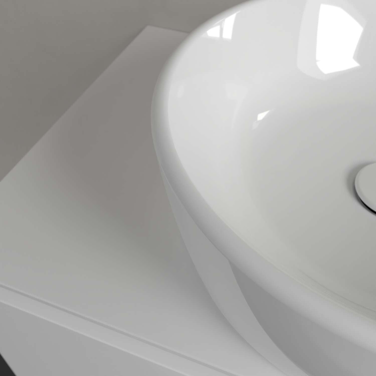 Villeroy & Boch Architectura Surface-Mounted Round Washbasin with Overflow - 450x450x155mm