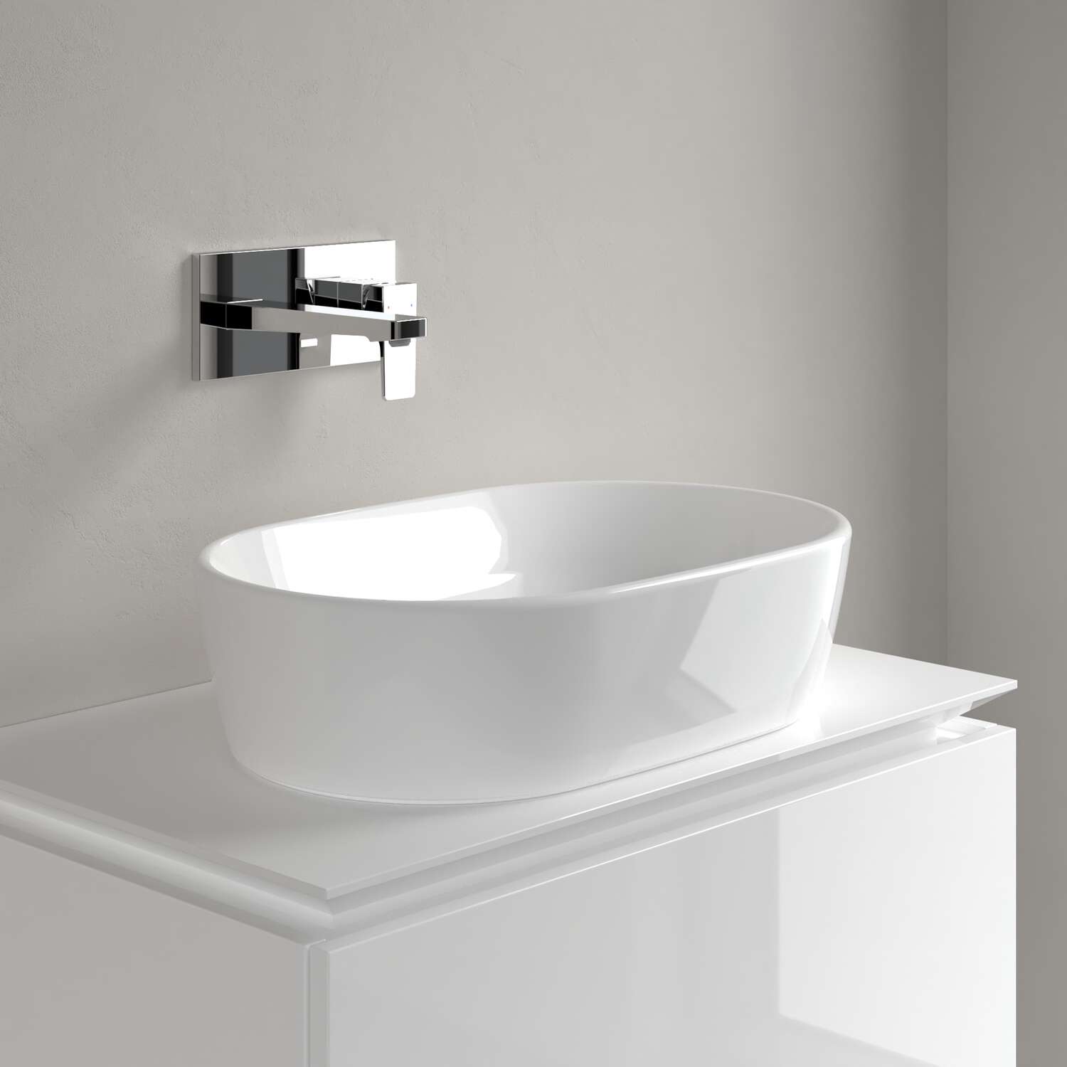 Villeroy & Boch Architectura Surface-Mounted Oval Washbasin with Overflow - 600x400x155mm