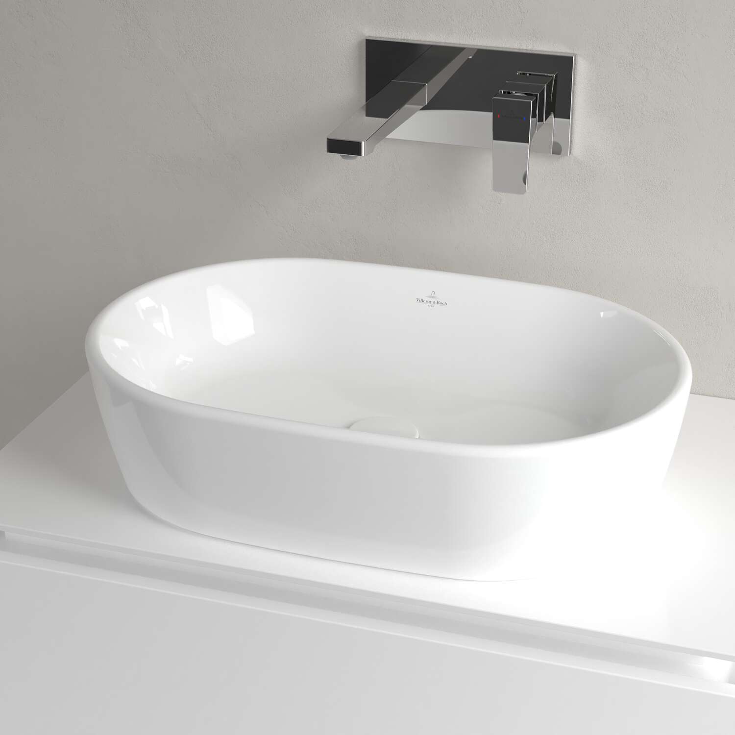 Villeroy & Boch Architectura Surface-Mounted Oval Washbasin with Overflow - 600x400x155mm