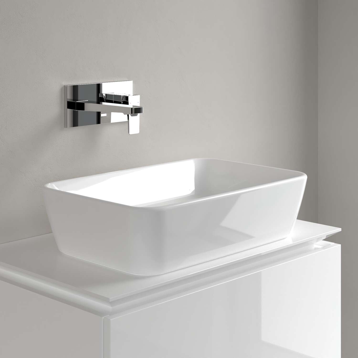 Villeroy & Boch Architectura Surface-Mounted Rectangular Washbasin with Overflow - 600x405x155mm