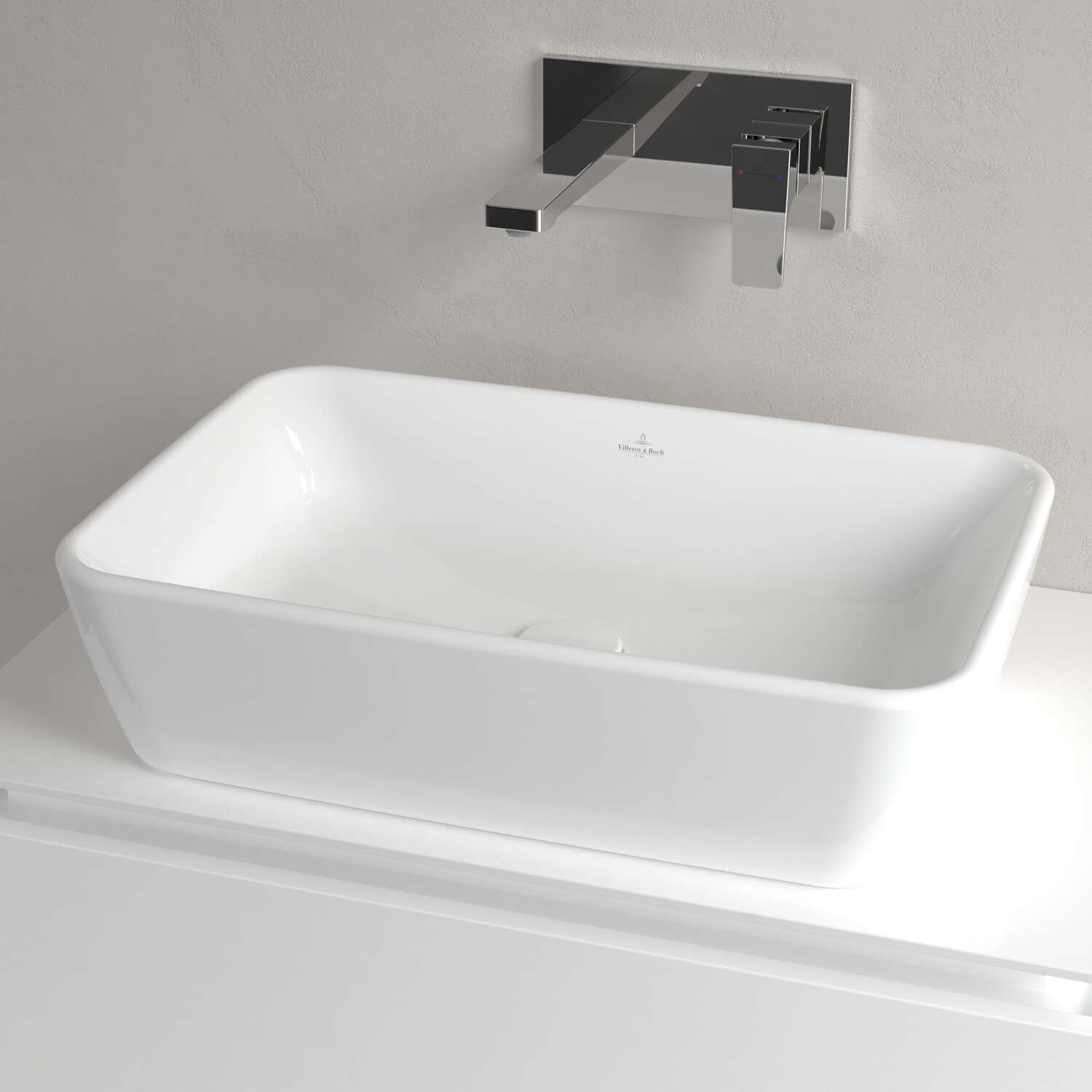 Villeroy & Boch Architectura Surface-Mounted Rectangular Washbasin with Overflow - 600x405x155mm