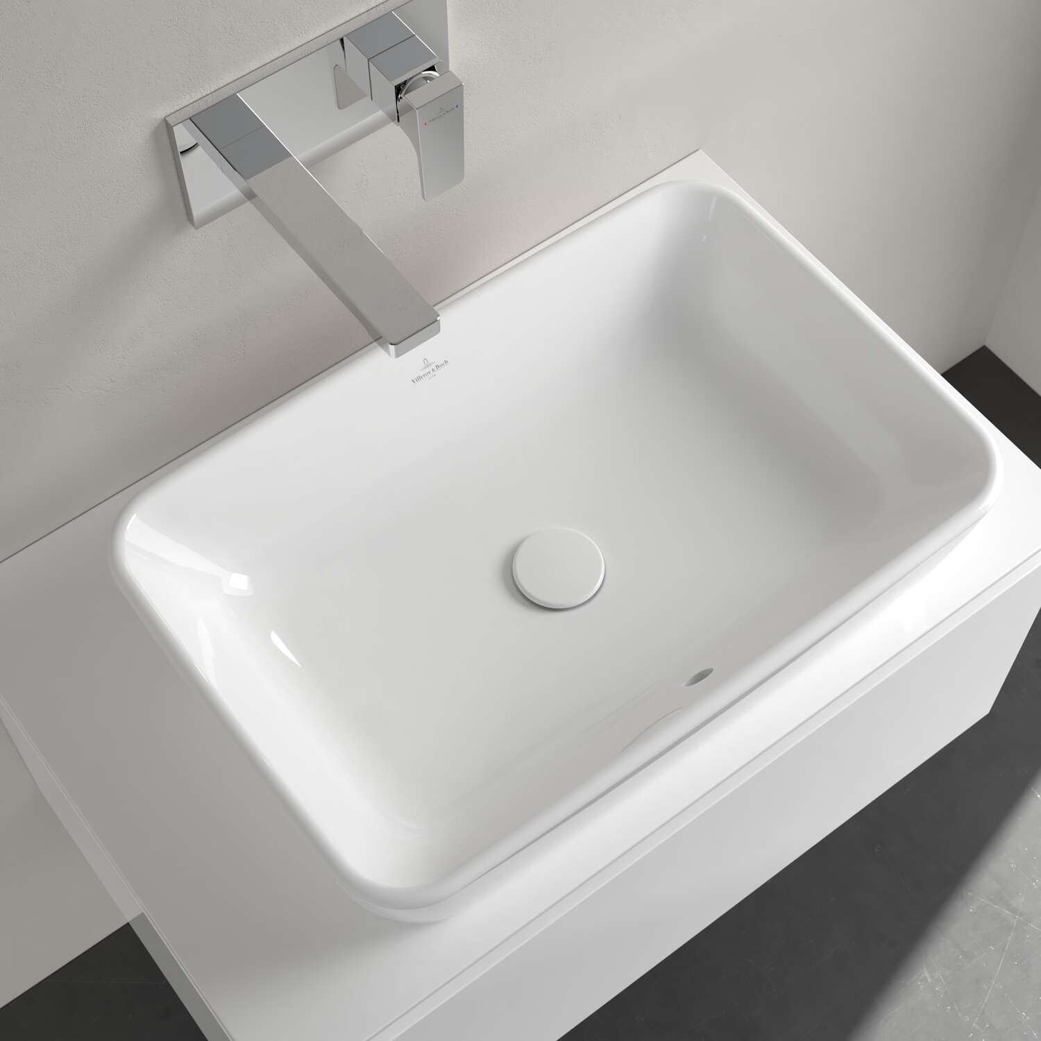 Villeroy & Boch Architectura Surface-Mounted Rectangular Washbasin with Overflow - 600x405x155mm