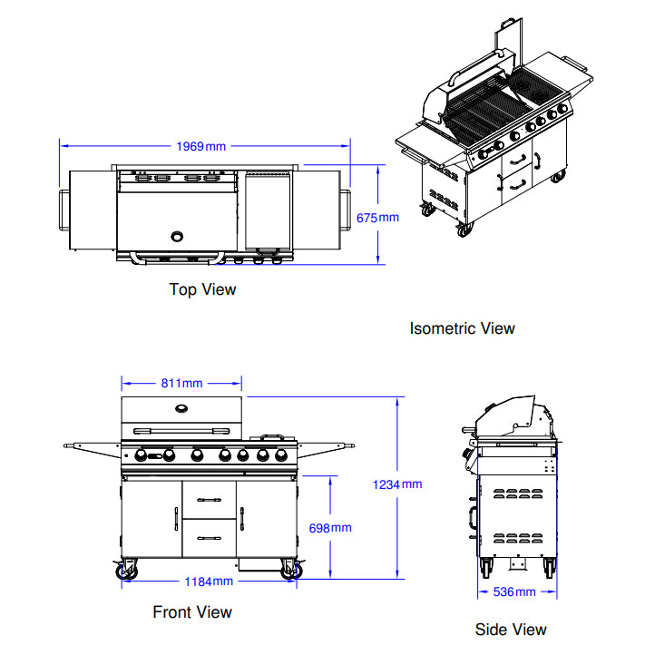 Bull BBQ 7 Burner Premium Gas BBQ